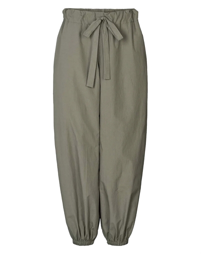 Rabens Saloner - Inridi Poplin Gathered Bukser - Asphalt 